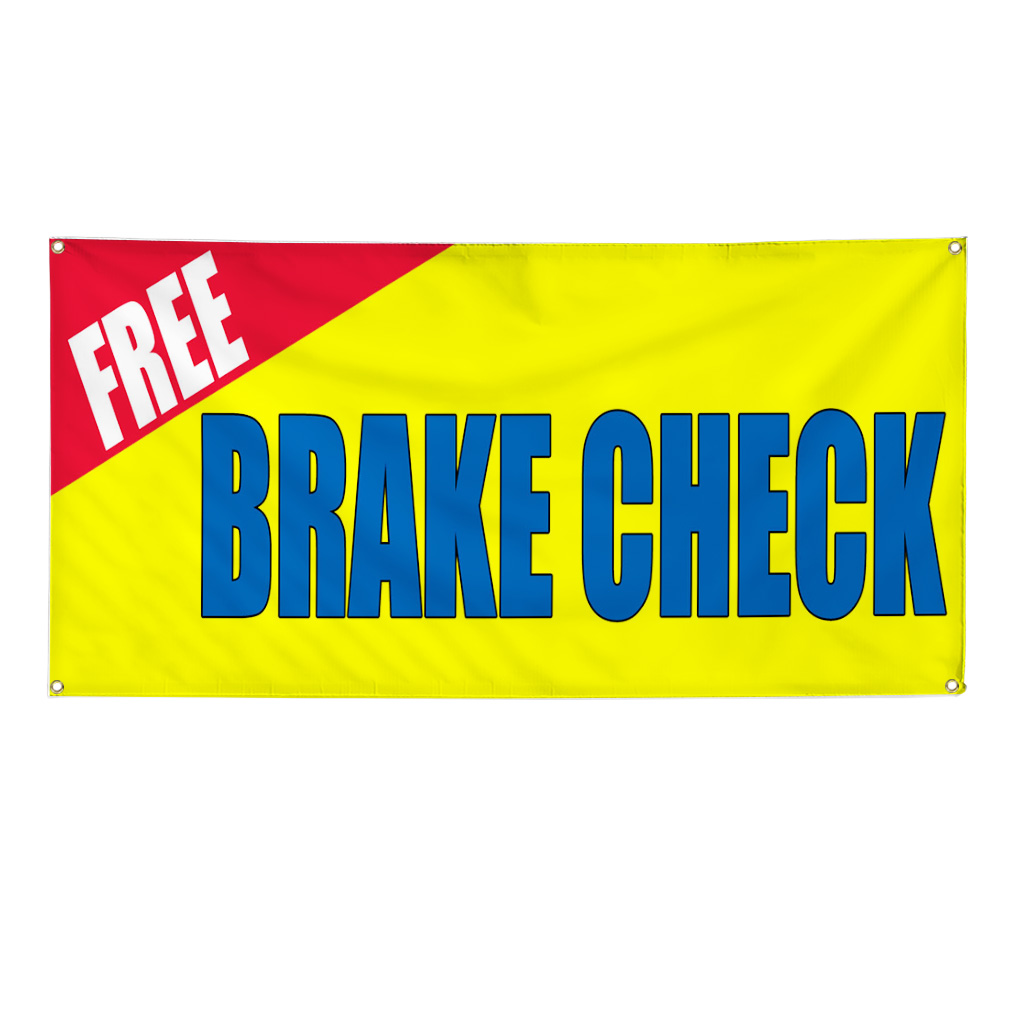 FREE BRAKE CHECK CAR AUTO BODY SHOP REPAIR Sign Banner 3' x 6' w/ 6