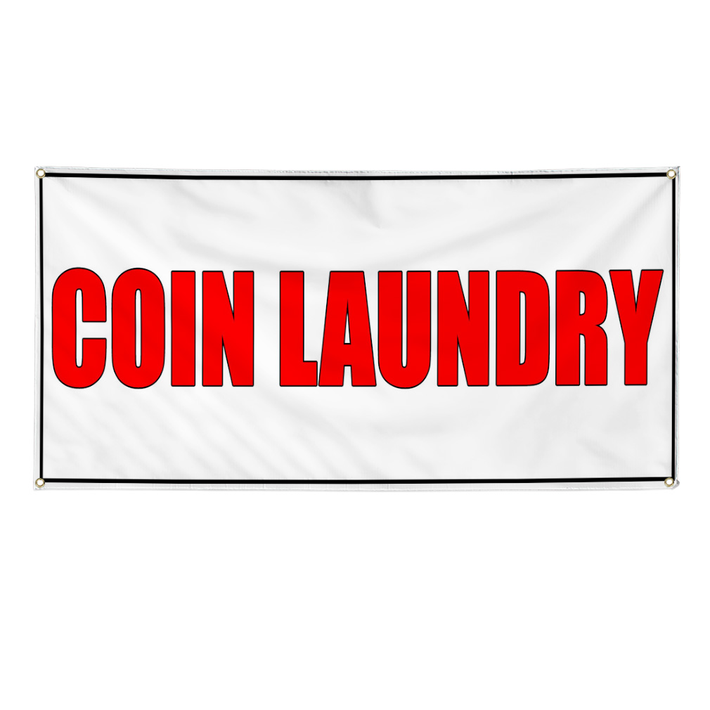 COIN LAUNDRY Business Advertisement 13oz Vinyl Banner Sign | eBay