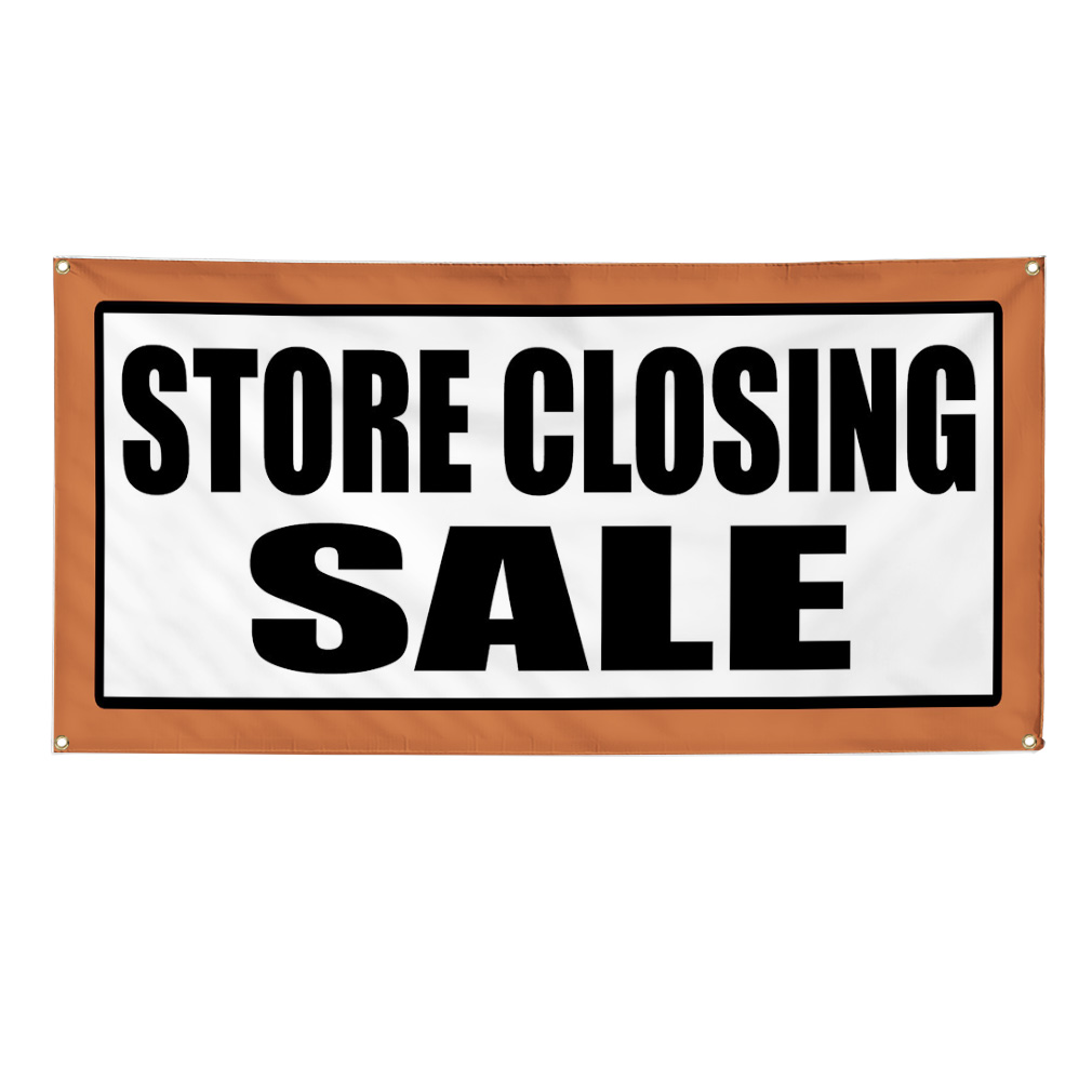 STORE CLOSING SALE Promotion Business Sign Banner 2' x 4' w/ 4 Grommets