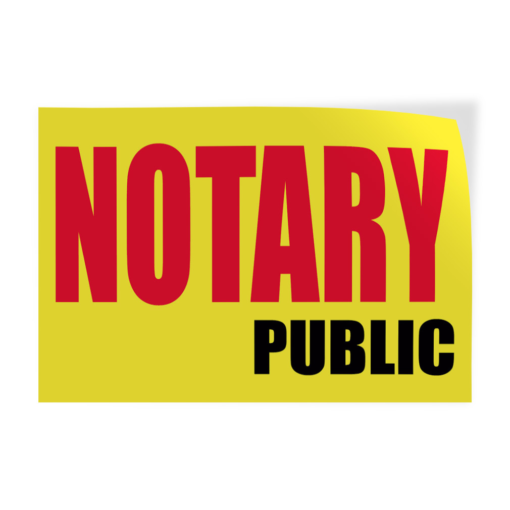 Notary Public Promotion Business DECAL STICKER Retail Store Sign | eBay