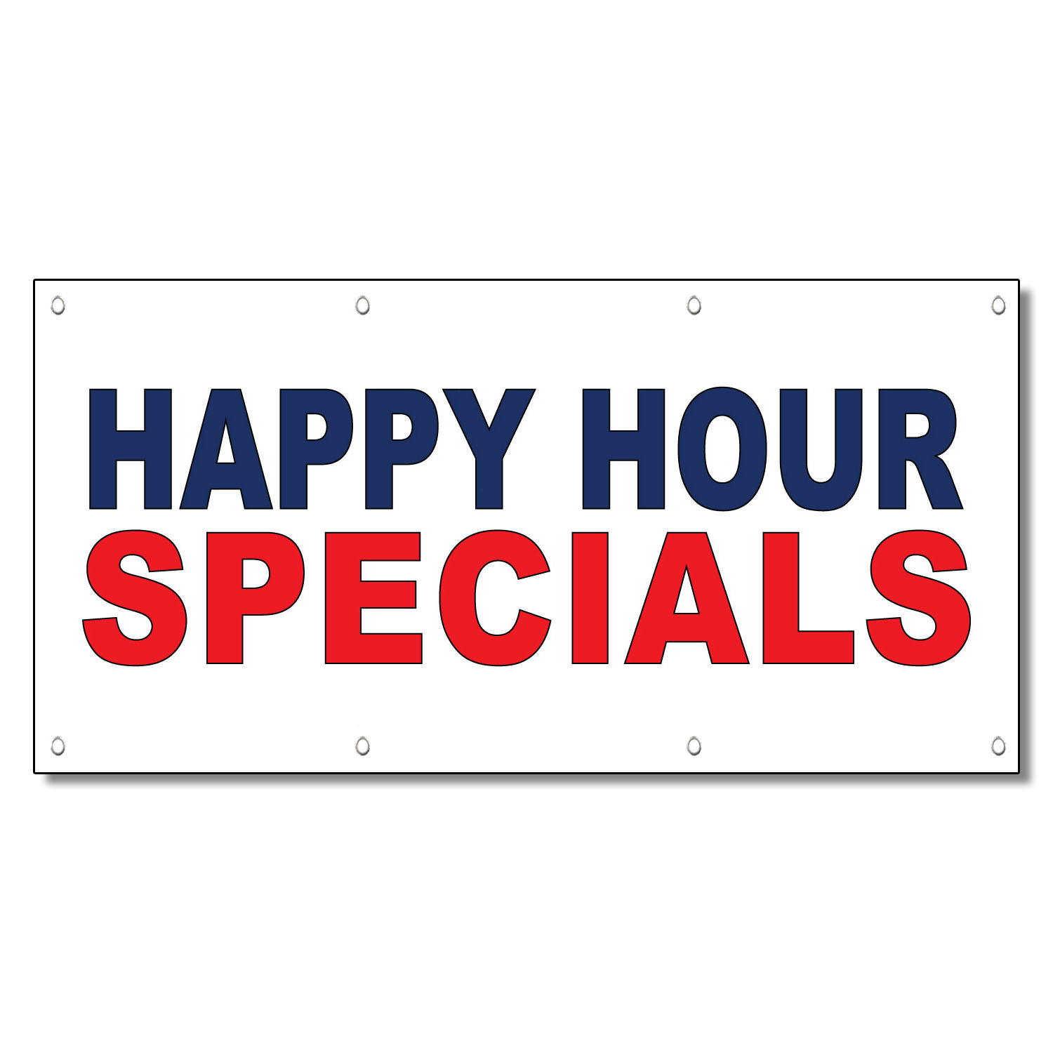 Happy Hour Specials Blue Red 13 Oz Vinyl Banner Sign With Grommets eBay