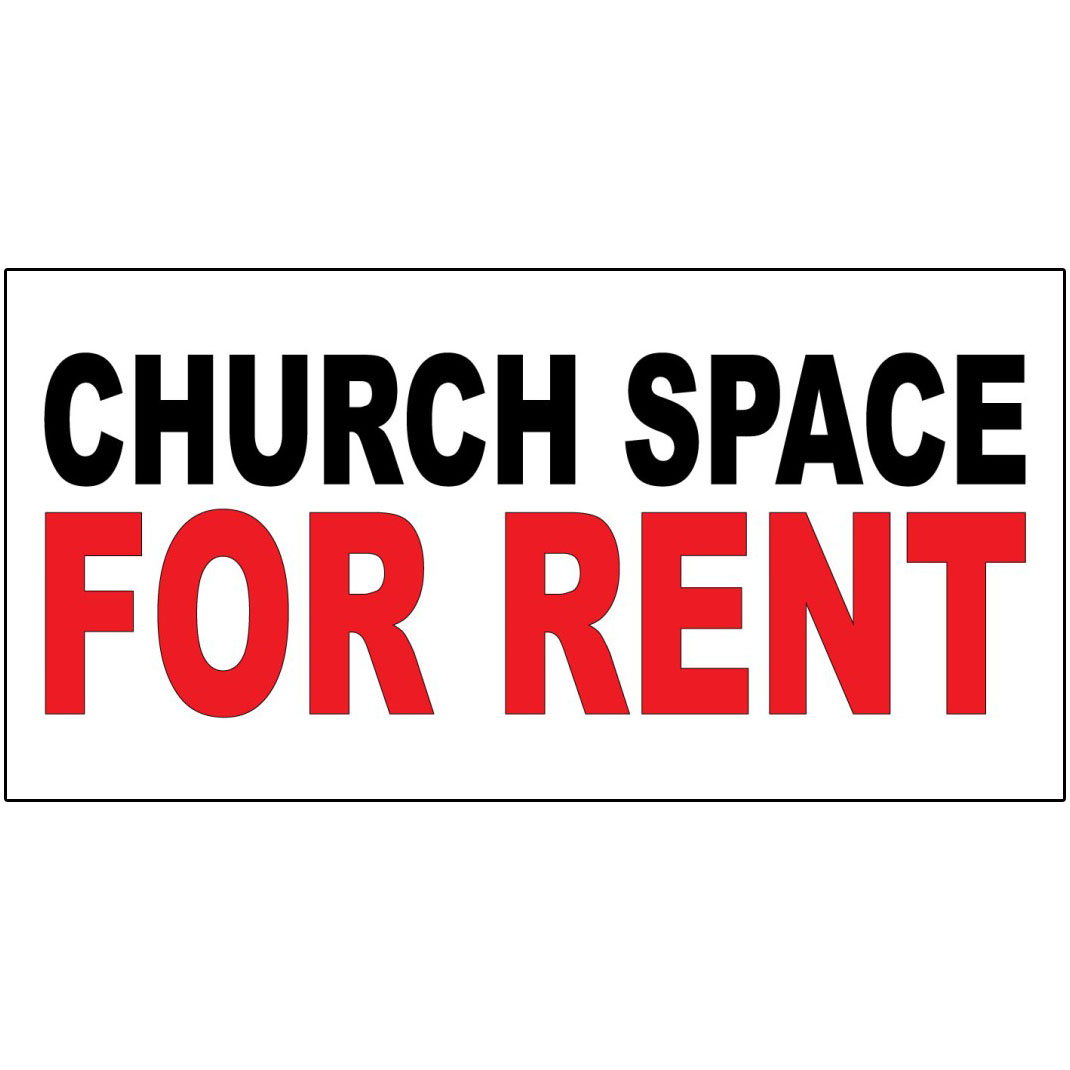 Church Space For Rent Black Red DECAL STICKER Retail Store Sign eBay