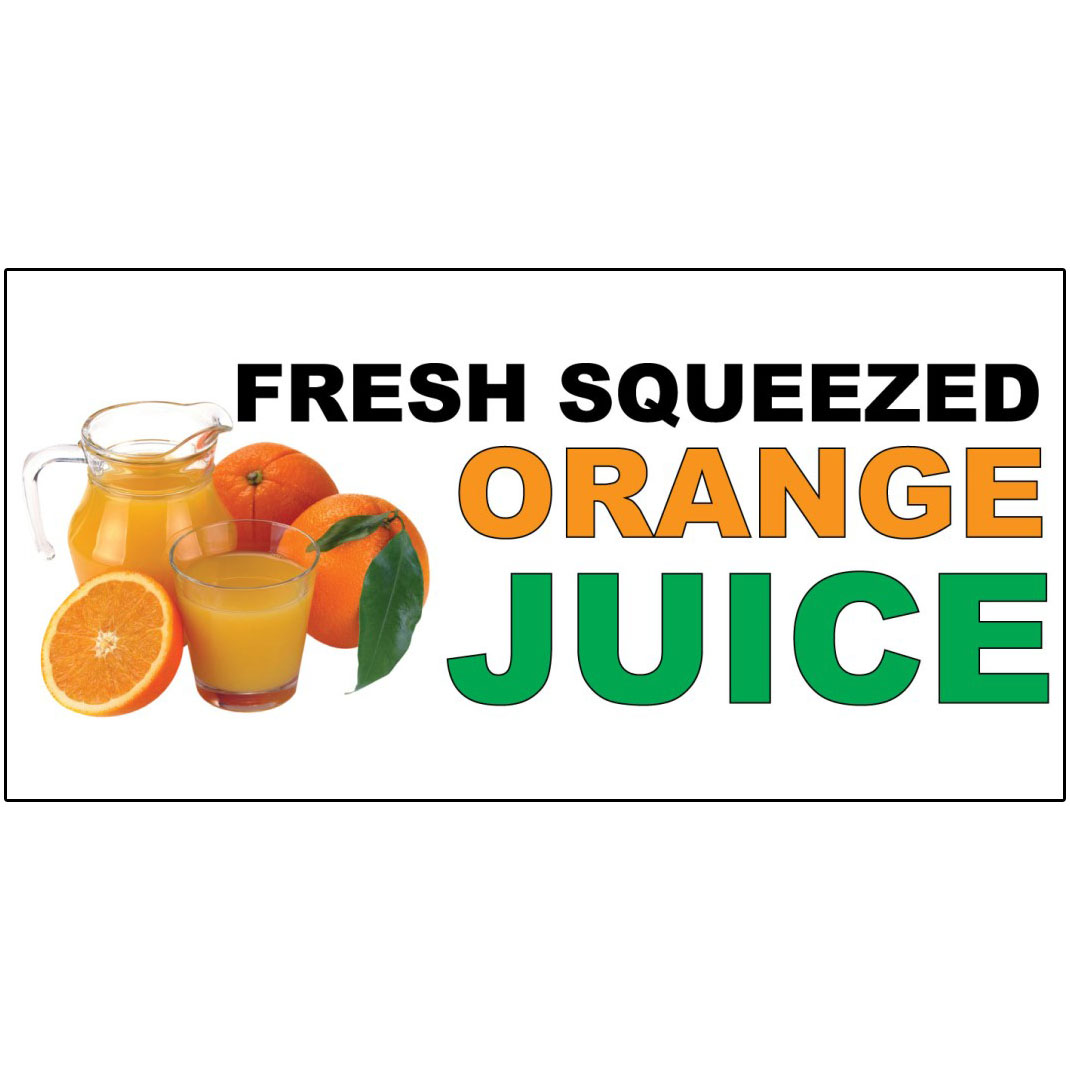 Fresh Squeezed Orange Juice Black Green Food Restaurant DECAL STICKER