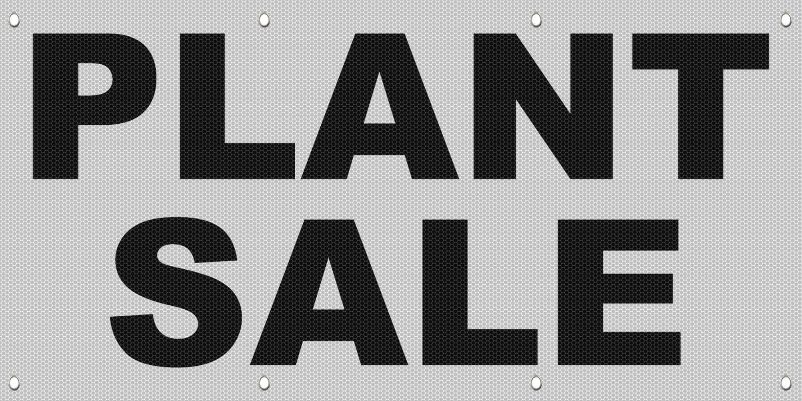 Plant Sale Black MESH Windproof Fence Banner Sign eBay