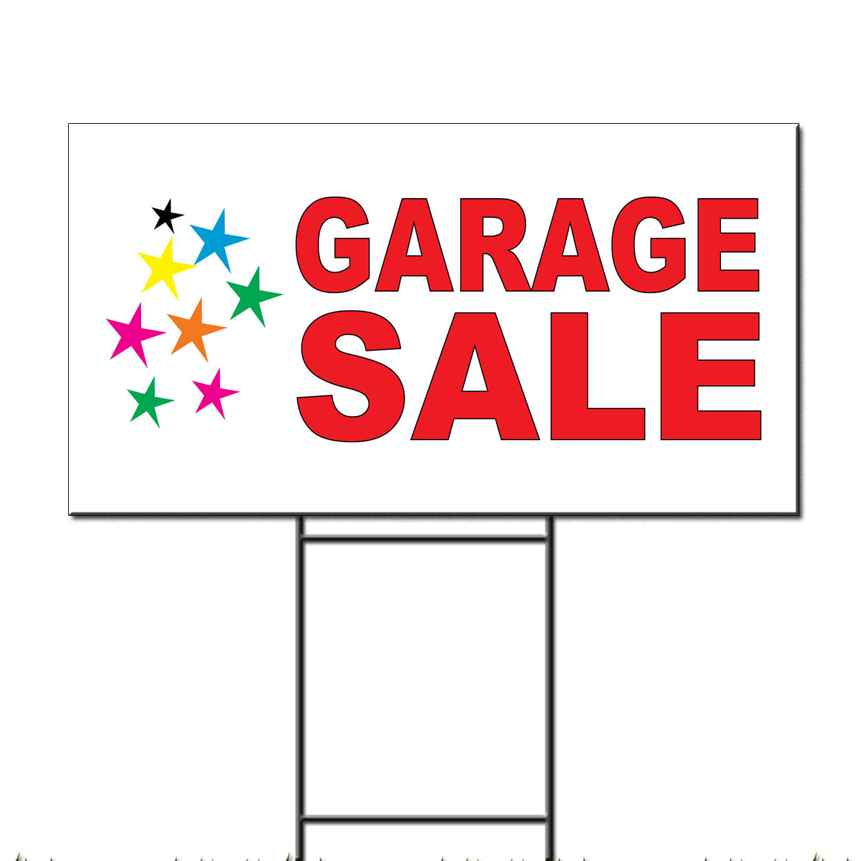 Garage Sale Red Corrugated Plastic Yard Sign /Free Stakes eBay