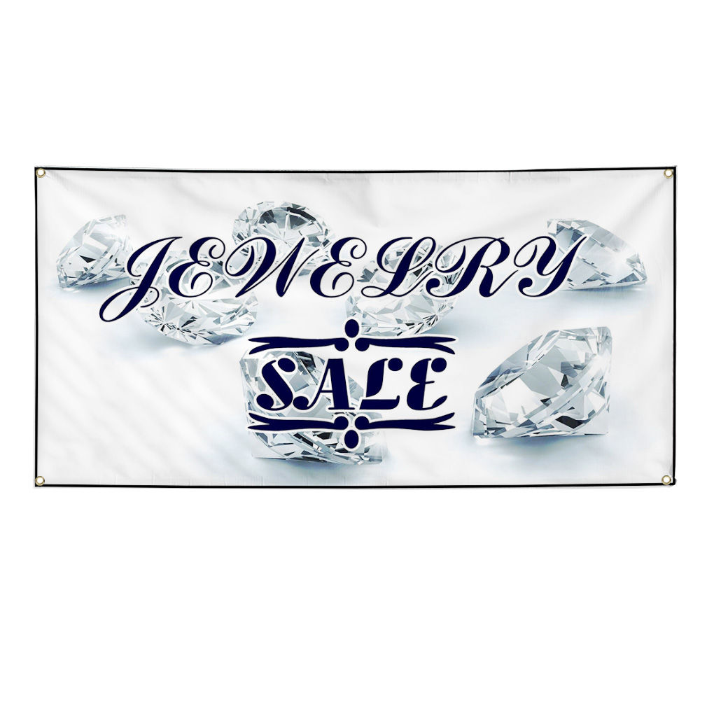 Jewelry Sale Advertisement Vinyl Banner Sign W/ Grommets 4 ft x 8 ft eBay