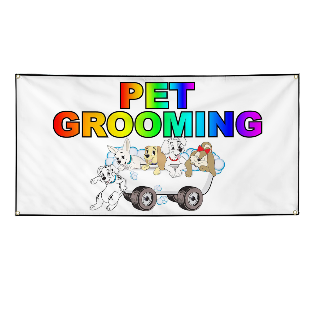 Pet Grooming Business Vinyl Banner Sign W/ Grommets eBay