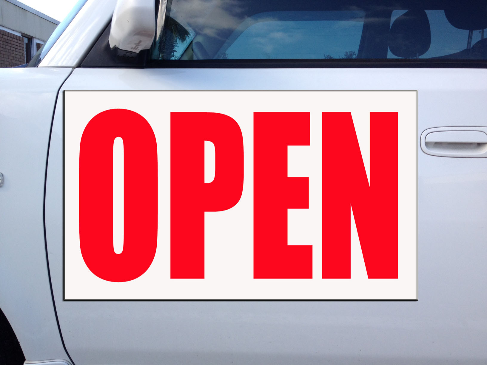 Open Red Business Corrugated Car Door SignsQTY 2 eBay