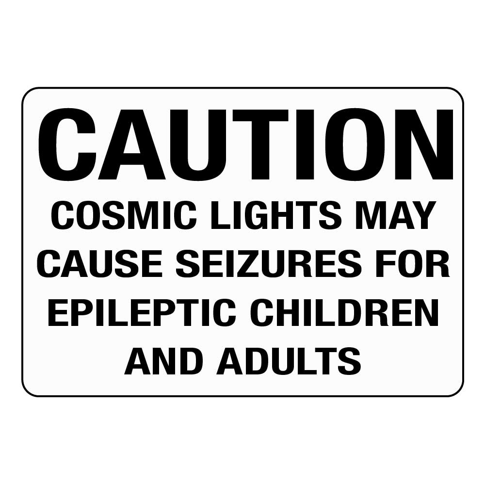 Caution Cosmic Cause Seizures Epileptic Children Adult Aluminum Metal