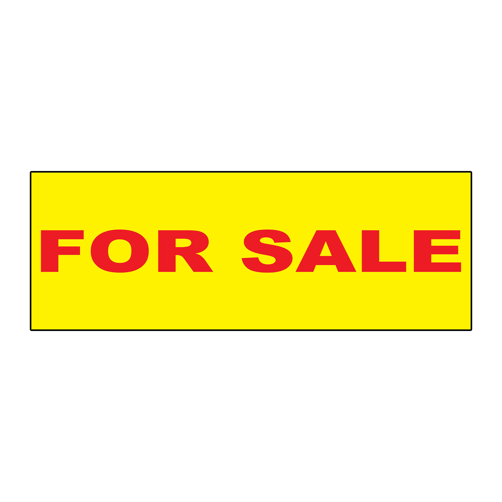 For Sale Yellow Red METAL ALUMINUM Real Estate Rider Sign - 1 or 2 Side ...