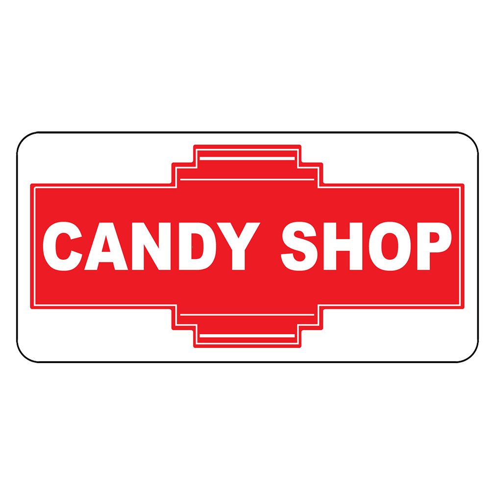 Candy Shop Red Retro Vintage Style Metal Sign 8 In X 12 In With Holes eBay