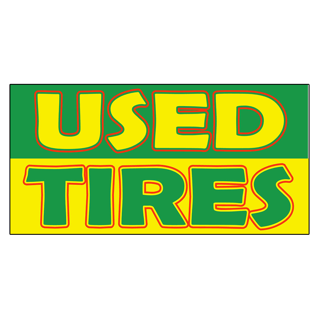 Used Tires DECAL STICKER Retail Store Sign | eBay