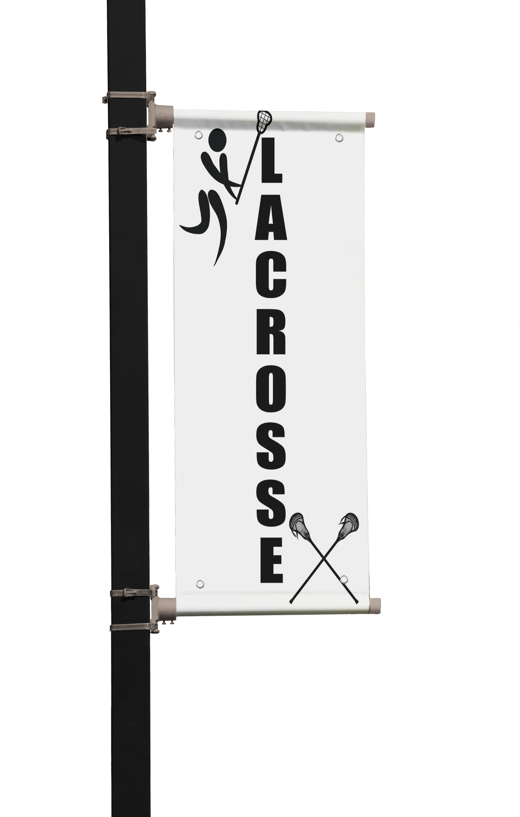 Lacrosse Sports Double Sided Vertical Pole Banner Sign