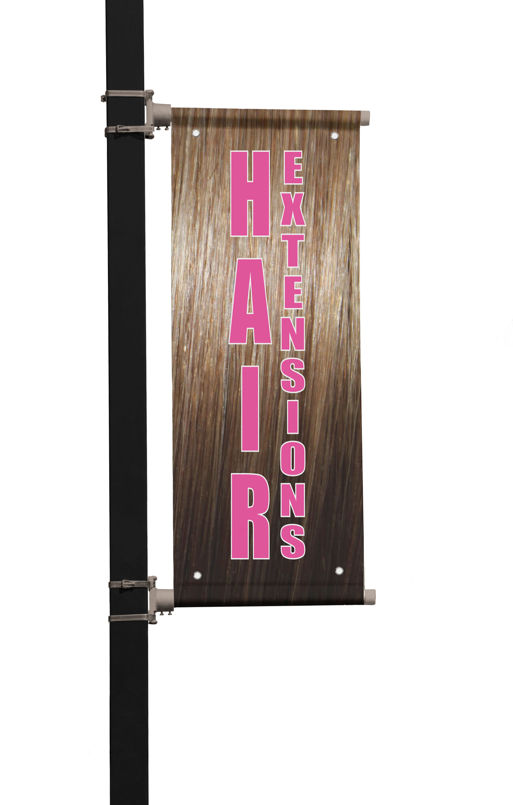 Hair Extensions Double Sided Vertical Pole Banner Sign eBay