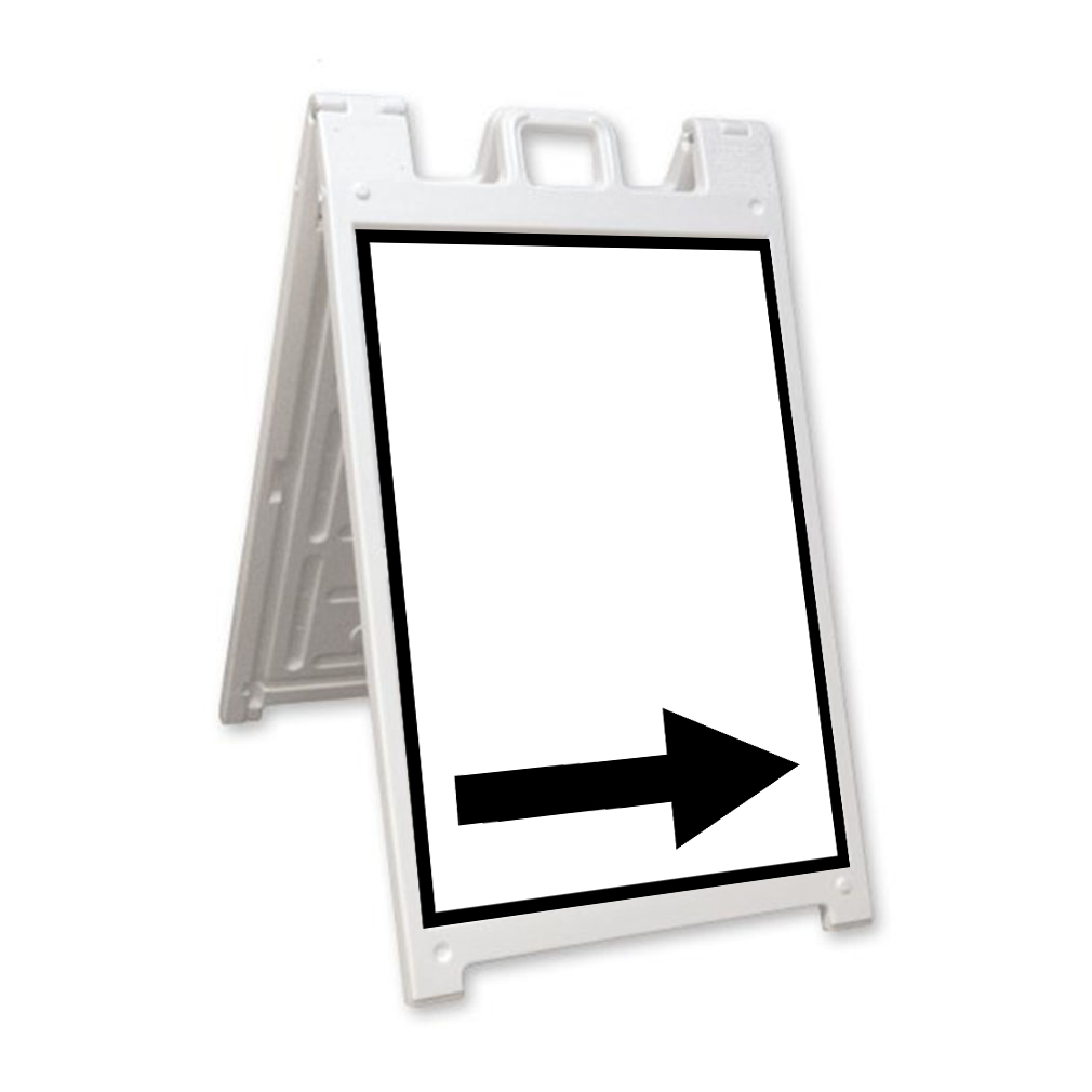 Arrow Right Dry Erase Vinyl Signicade AFrame Sidewalk Sandwich Street
