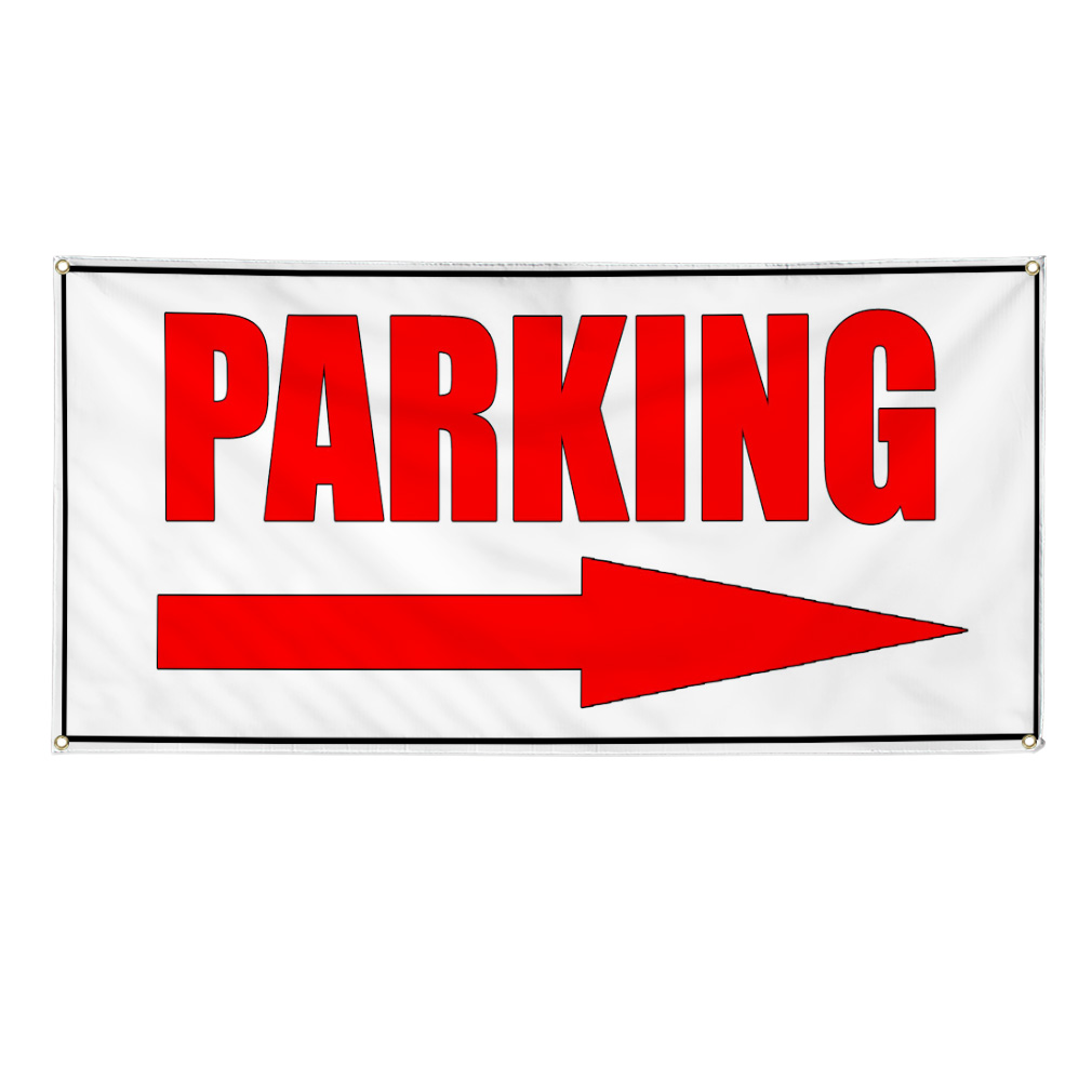 Vinyl Banner Multiple Options Parking Right Business Advertisement Business