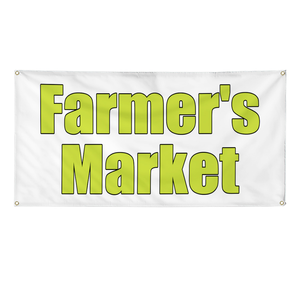 Vinyl Banner Multiple Options Farmer&rsquo;s Market Food Fair Promotion Business Fairs