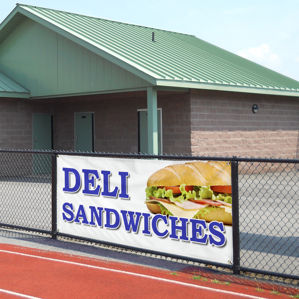 VINYL BANNER MULTIPLE Options Deli Sandwiches Food Fair Truck