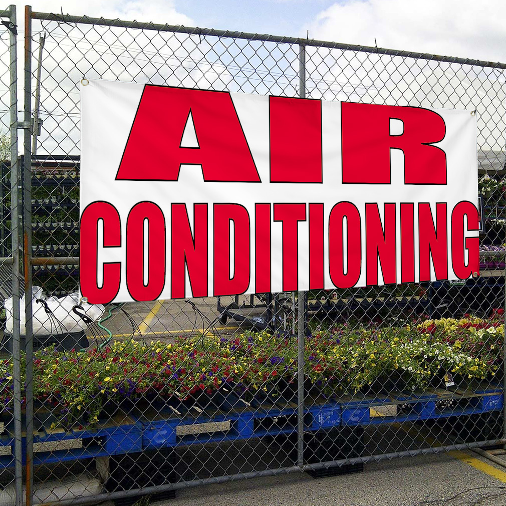 Vinyl Banner Multiple Options Air Conditioning Auto Body Shop Car