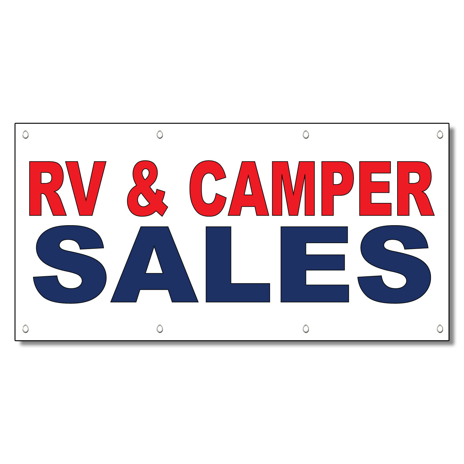 Rv & Camper Sales Red Blue Auto Car Repair Shop Vinyl