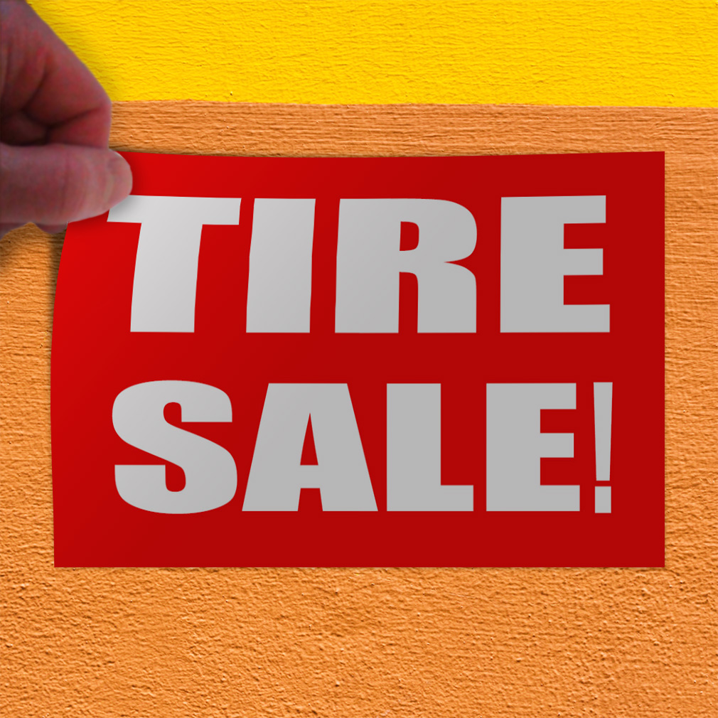 Decal Stickers Tire Sale! Business Vinyl Store Sign Label Automotive eBay