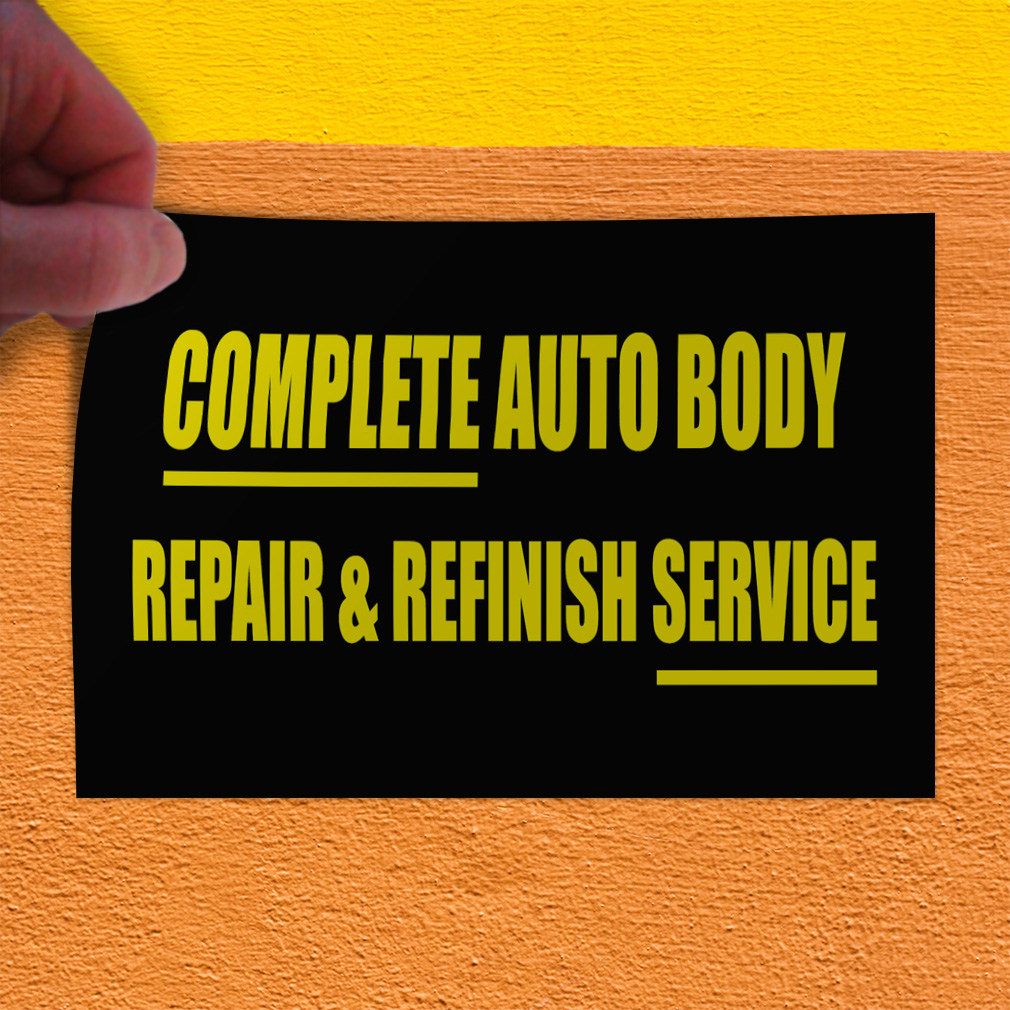 Decal Stickers Complete Auto Body Repair & Refinish Service Store Sign