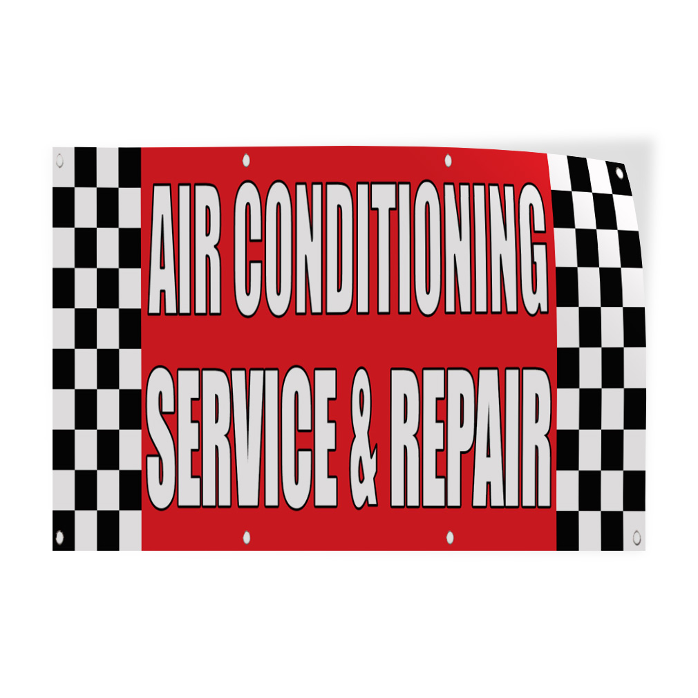 Decal Stickers Air Conditioning Service & Repair Body Shop Store Sign ...