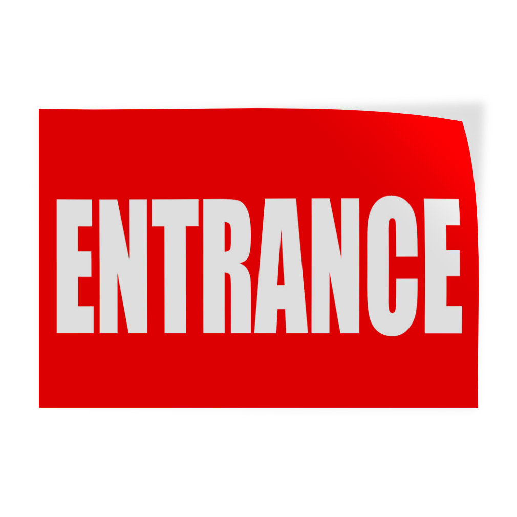 Decal Stickers Entrance Promotion Business Vinyl Store Sign Label