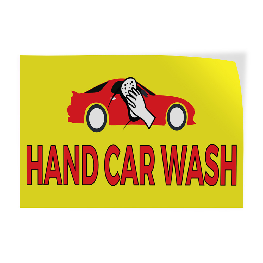 Decal Stickers Hand Car Wash Body Shop Repair Business Vinyl Store Sign ...
