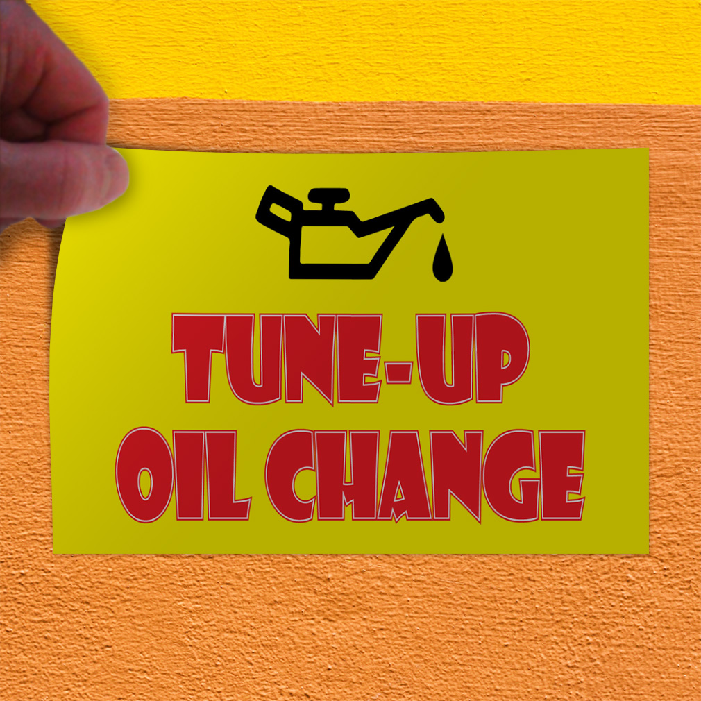 Decal Stickers TuneUp Oil Change Business Vinyl Store Sign Label eBay