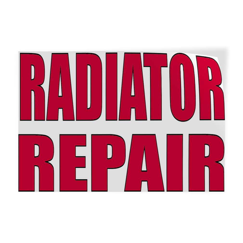 Decal Stickers Radiator Repair Auto Body Shop Car Vinyl Store Sign ...