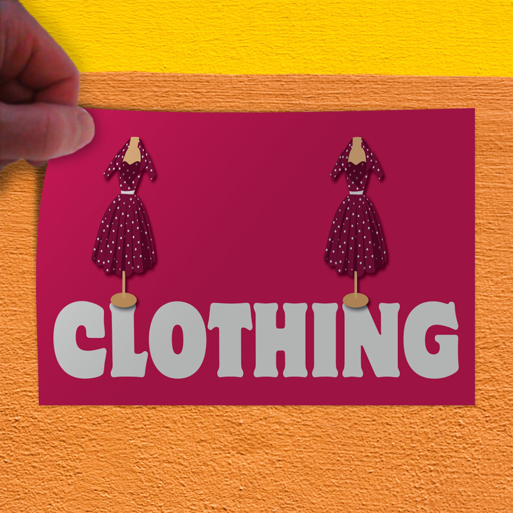 Decal Stickers Clothing Store Consignment Vinyl Sign Label Retail eBay