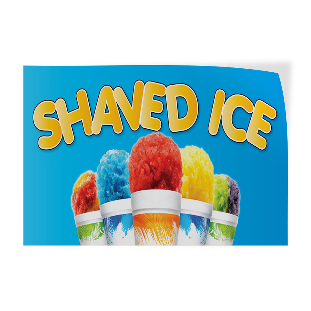 Decal Stickers Shaved Ice Outdoor Advertising Printing Vinyl Store Sign